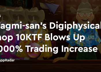 Wagmi-san 的 Digiphysical Shop 10KTF 交易量暴增 1,000%