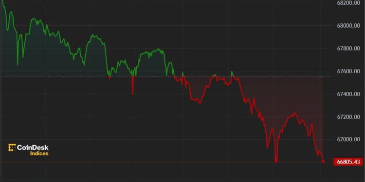 美洲先行者：比特币跌破 67,000 美元，因 ETF 流入势头结束