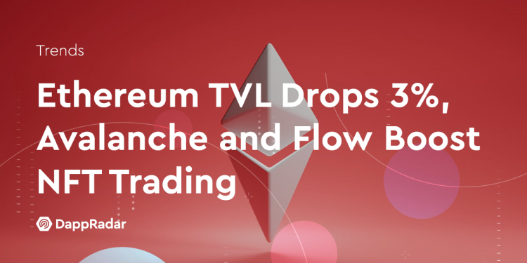 以太坊 TVL 下跌 3%，Avalanche 和 Flow 推动 NFT 交易