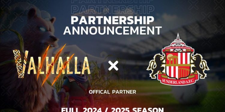 Valhalla 将与桑德兰足球俱乐部建立 2024-2025 赛季整个赛季的合作伙伴关系