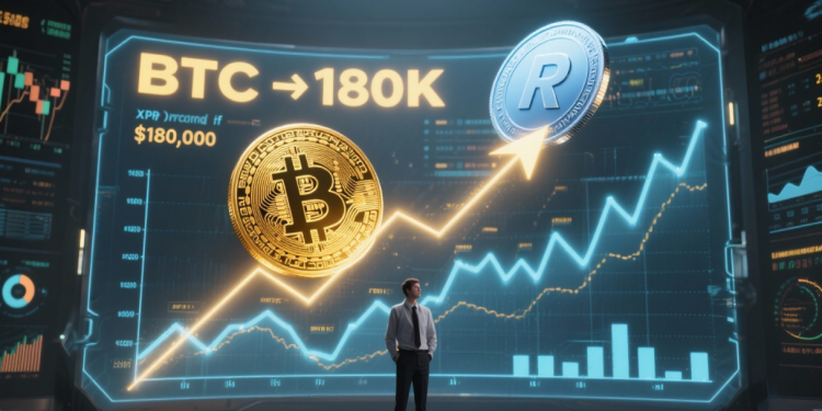 最新 XRP 新闻:如果比特币达到 180k,XRP 价格展望