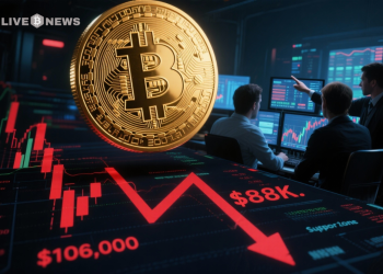 比特币最新消息:分析师关注 8.8 万美元支撑区,比特币跌至 10.6 万美元附近