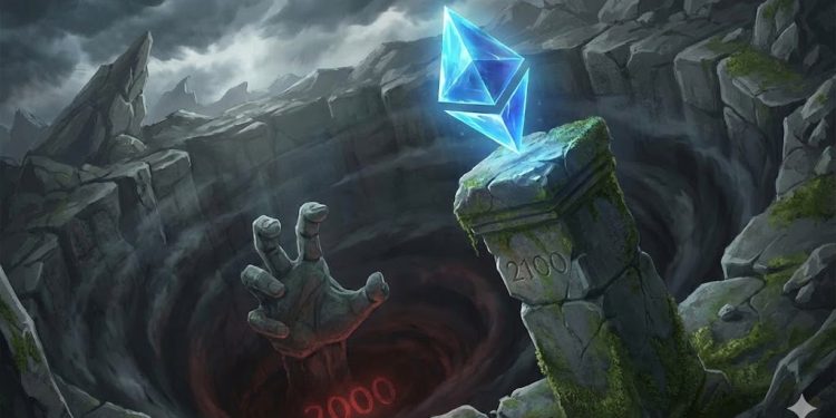 以太坊价格维持在 2,100 美元，下行压力逼近 2,000 美元